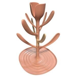 Unique Deco Counter Top Drying Rack - Pink & Cream Tulip 10.6"x 8"